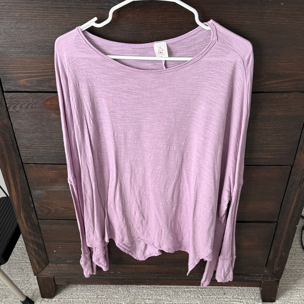 Relaxed Light Lavender Long-Sleeve Tee